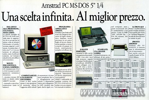 Amstrad PC MS-DOS 5" 1/4
Una scelta infinita.