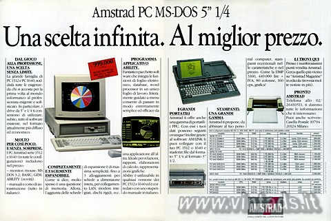 Amstrad PC MS-DOS 5" 1/4
Una scelta infinita. Al miglior prezzo.
DAL GIOCO