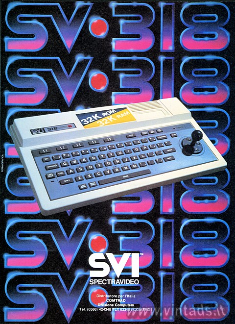 SVI
SPECTRAVIDEO
Distributore per l'Italia