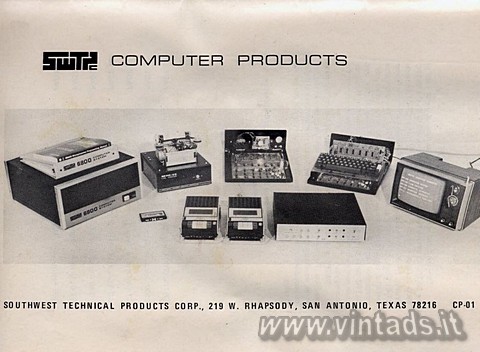 SWTPC COMPUTER PRODUCTS
SOUTHWEST TECHNICAL PRODUCTS CORP., 219 W. RHAPSODY, SA