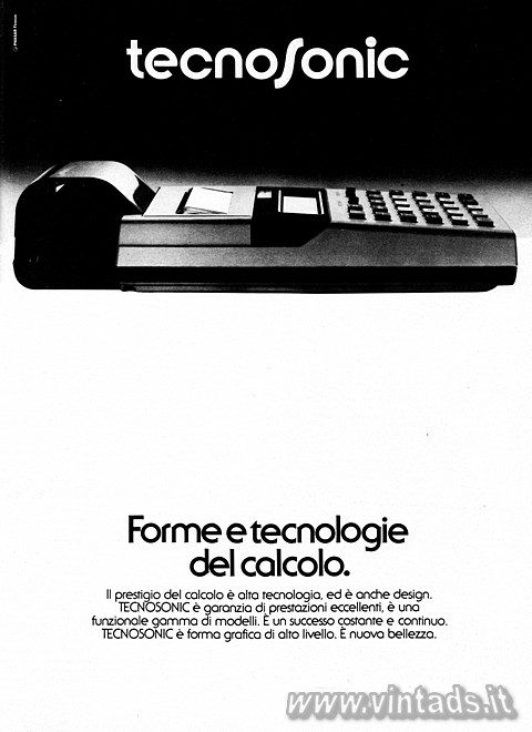 Tecnosonic
Forme e tecnologie del calcolo.
Il prestigio del calcolo è alta te