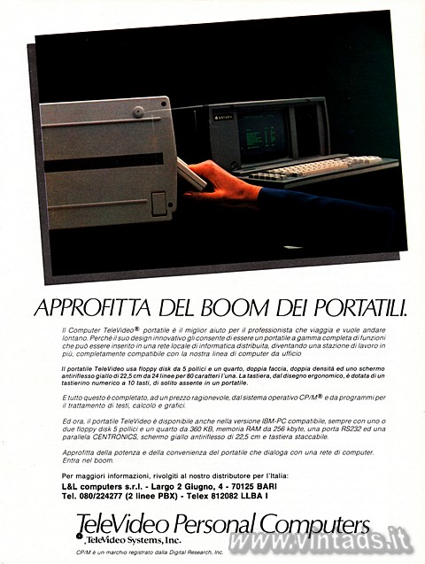 3188x4232 JPG APPROFITTA DEL BOOM DEI PORTATILI
Il Computer TeleVideo® portatile è il migli