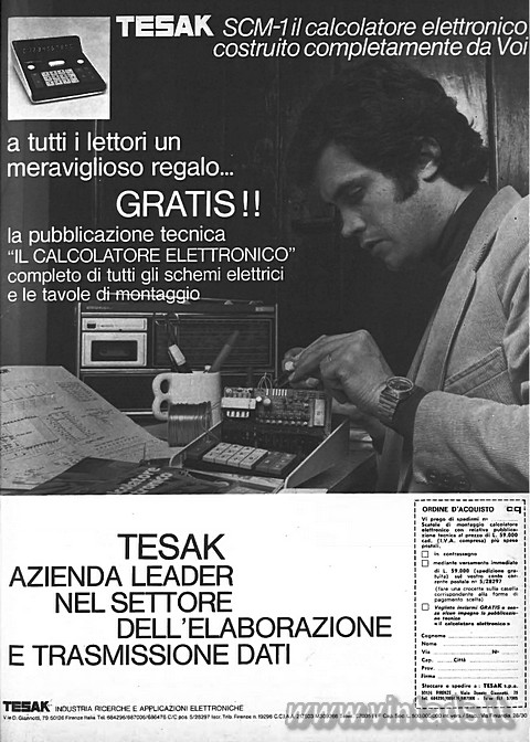 TESAK SCM-1 il calcolatore elettronico costruito completamente da Voi
a tutti i