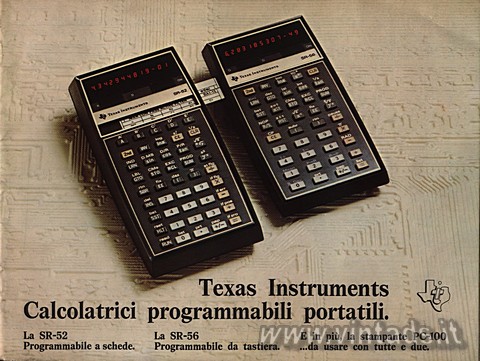 Texas Instruments
Calcolatrici programmabili portatili.
La SR-52
Programmabil