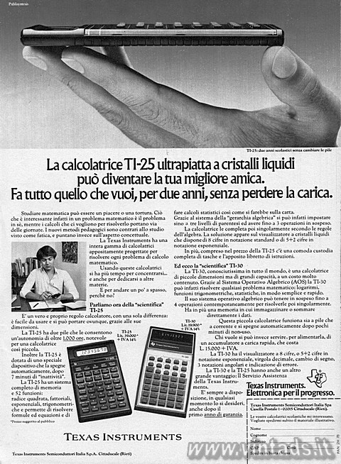 TI-25: due anni scolastici senza cambiare le pile