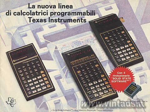 La nuova linea
di calcolatrici programmabili
Texas Instruments

con il rivol