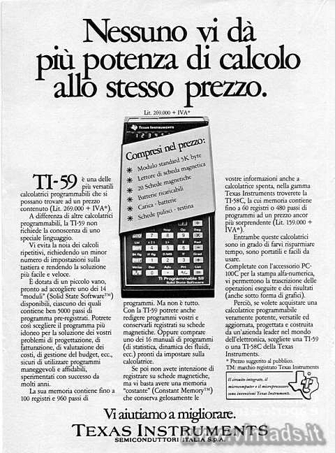 Nessuno vi dà più potenza di calcolo allo stesso prezzo.
Lit. 269.000 + IVA*
