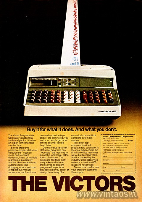 3237x4589 JPG Buy it for what it does. And what you don't.
The Victor Programable Calcula