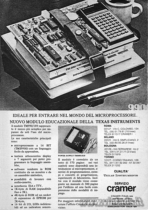 IDEALE PER ENTRARE NEL MONDO DEL MICROPROCESSORE.
NUOVO MODULO EDUCAZIONALE DEL