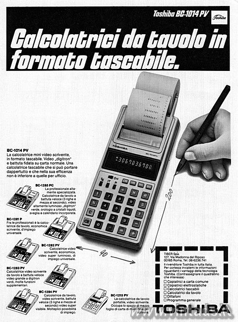 3124x4226 JPG TOSHIBA BC-1014PV
Calcolatrici da tavolo in formato tascabile.
BC-1014 PV
L