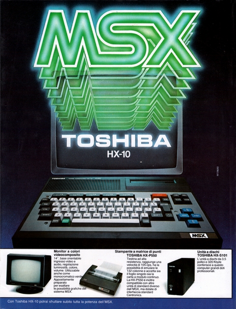 Toshiba HX-10 MSX

Monitor a colori videocomposito
14", base orientabile 