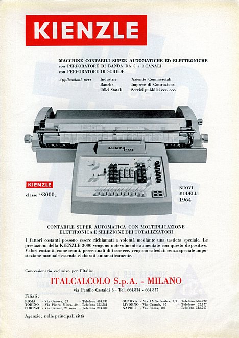 KIENZLE
MACCHINE CONTABILI SUPER AUTOMATICHE ED E