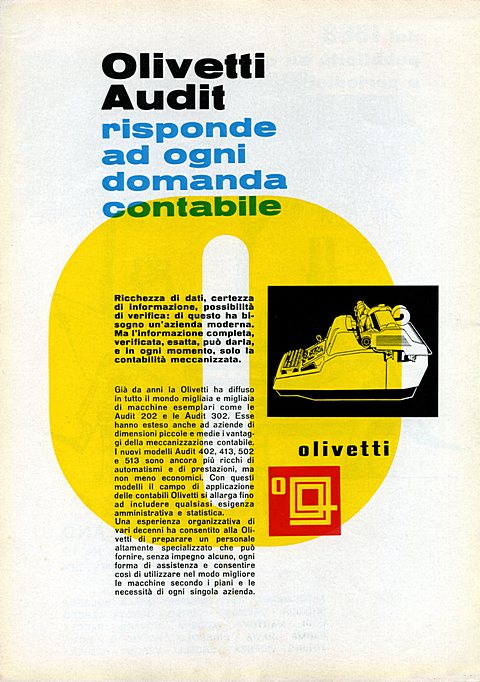 Olivetti
Audit
risponde
ad ogni
domanda
contabile
Ricchezza di dati, certe