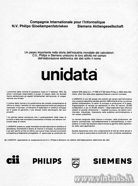Compagnie Internationale pour l'Informatique
N.V. Philips Gloeilampenfabrie