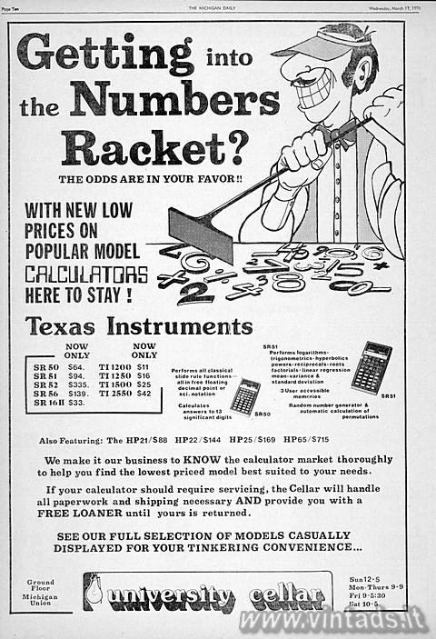 Getting into the numbers racket ?
With new low pr