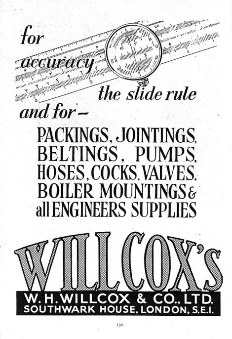 for accuracy, the slide rule.
and for:
PACKINGS,
