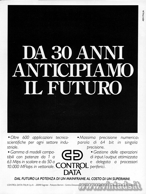 DA 30 ANNI
ANTICIPIAMO
IL FUTURO
Oltre 600 applicazioni tecnico-scientifiche