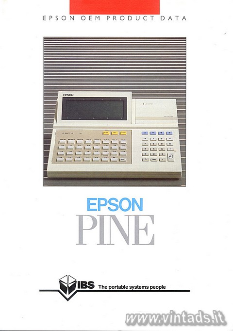 EPSON OEM PRODUCT DATA
Epson PINE
IBS The portab