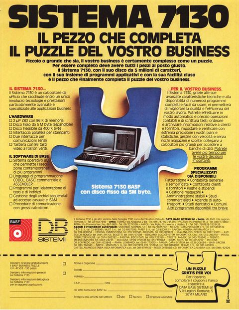  
SISTEMA 7130
IL PEZZO CHE COMPLETA
IL PUZZLE DEL VOSTRO BUSINESS
Piccolo o