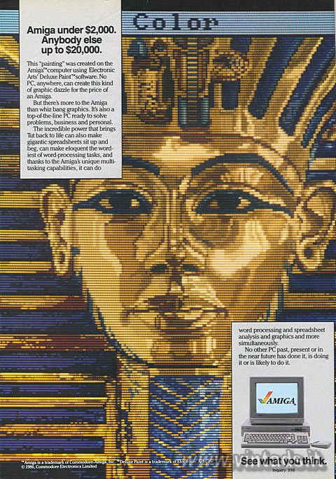Amiga under $2,000. Anybody else up to $20,000.
This "painting" was cre