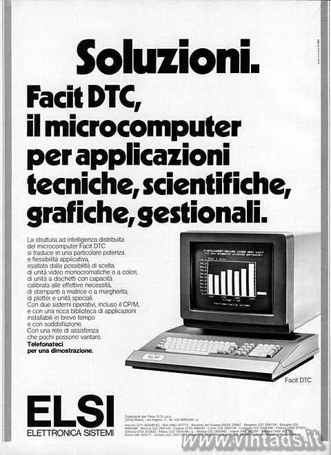 Soluzioni.
Facit DTC, il microcomputer per applic