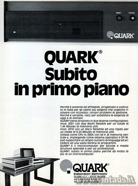 QUARK
Subito in primo plano
Perch  potente ed affidabile, progettato e cost