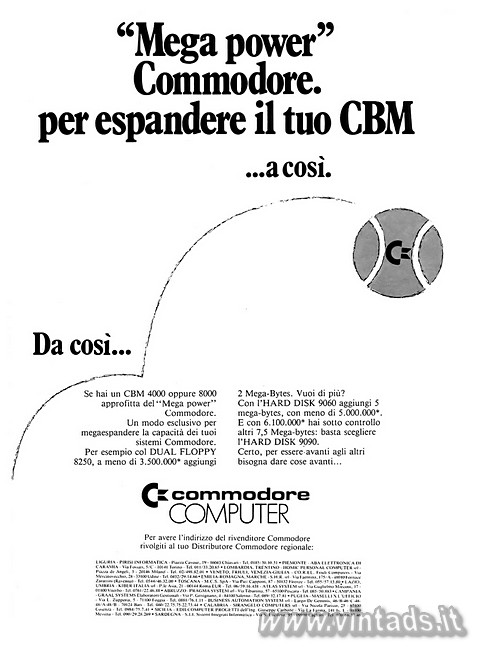 "Mega power" Commodore.
per espandere il tuo CBM da così ...a così.
Se