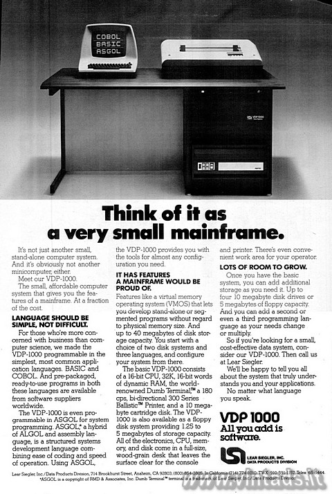 Think of it as a very small mainframe.
It's n