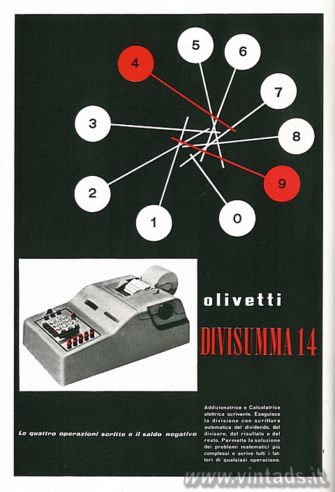 Olivetti divisumma 14
Le quattro operazioni scrit