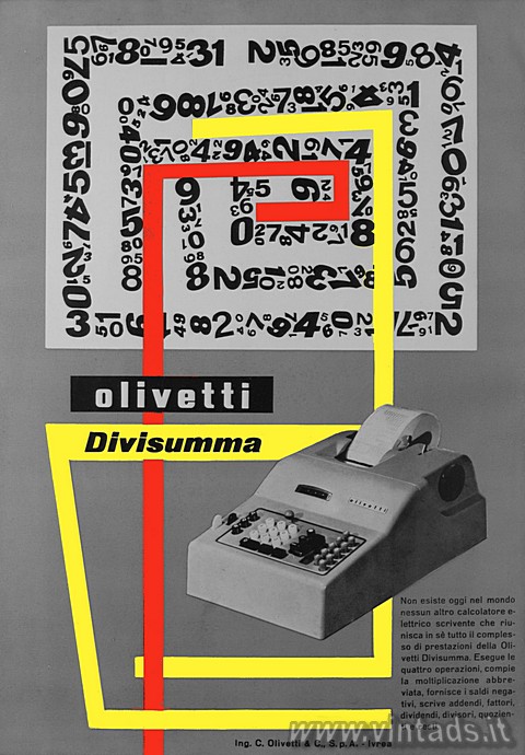 Olivetti Divisumma
Non esiste oggi nel mondo nessun altro calcolatore elettrico