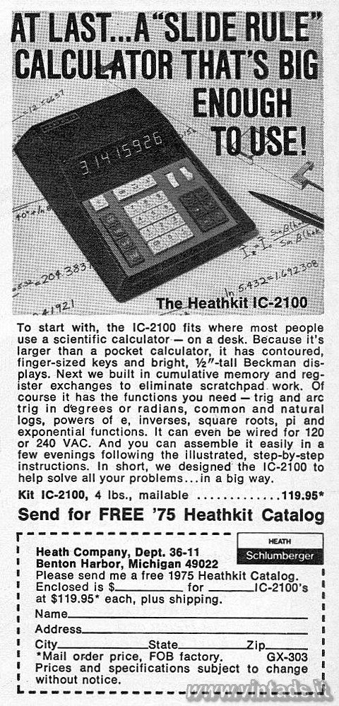 AT LAST... A "SLIDE RULE" CALCULATOR THAT'S BIG ENOUGH TO USE!

Tc