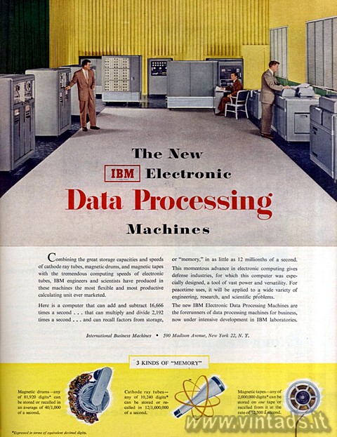 The New IBM Electronic Data Processing Machines
Combining the great storage cap