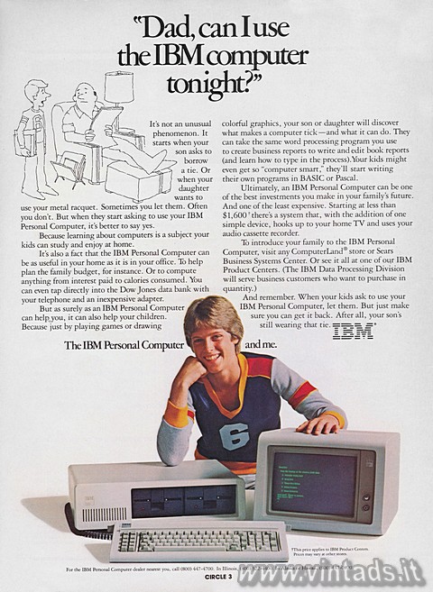 "Dad, can I use the IBM computer tonight?"
It's not an unusual phen