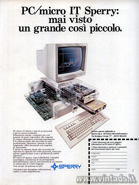 PC/micro IT Sperry: mai visto un grande cos picco