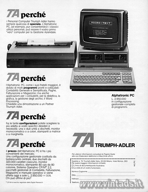 perch
TA
TA
TRIUMPH-ADLER
TA perch
i Person