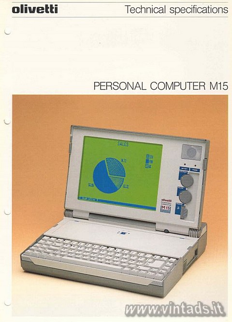 olivetti	
Technical specifications
PERSONAL COMPUTER M15

The Olivetti M15 p