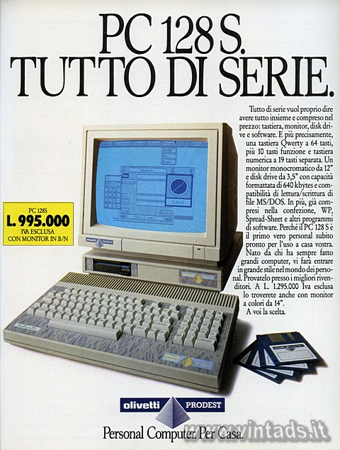 PC 128 S. TUTTO DI SERIE.
PC 128S L. 995.000 IVA 