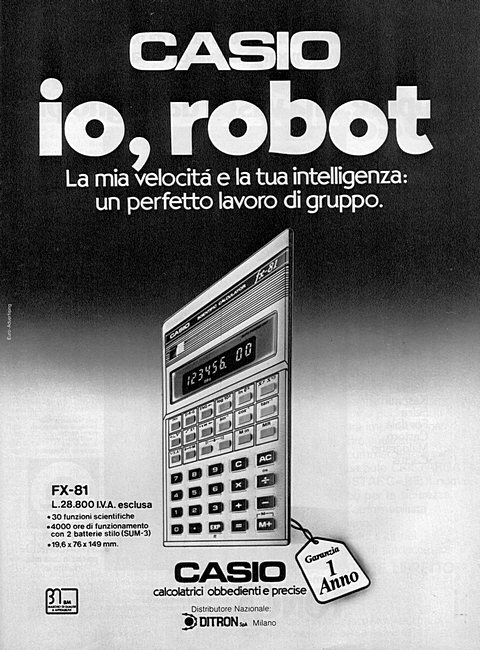 3083x4175 JPG CASIO
io, robot
La mia velocità e la tua intelligenza:
un perfetto lavoro di