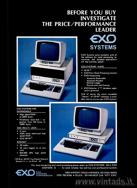 1280x1756 JPG BEFORE YOU BUY INVESTIGATE THE PRICE/PERFORMANCE LEADER
EXO Systems
come comp
