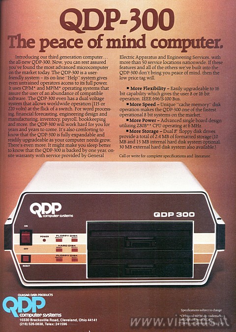 QDP-300 The Peace of Mind Computer
Introducing ou