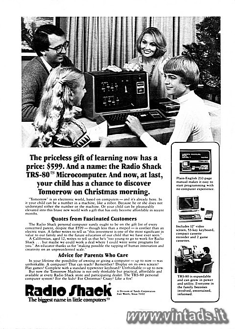 The priceless gift of learning now has a price: $599. And a name: the Radio Shac