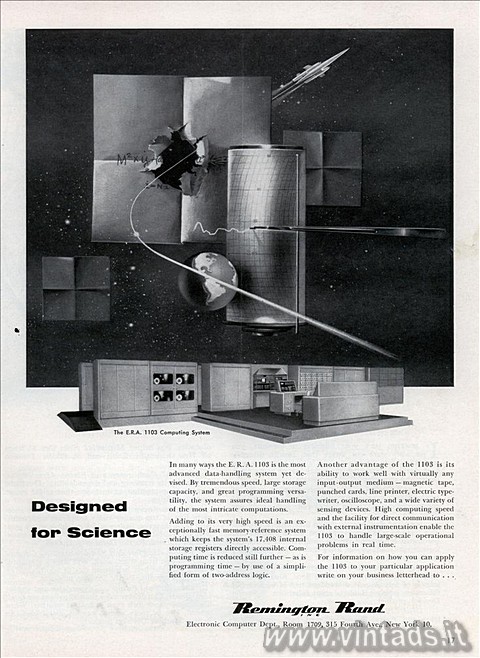 the E. R. A. 1103 computing system
Designed for Science 
In many ways the E. R