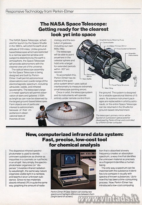 Responsive Technology from Perkin-Elmer
The NASA Space Telescope: Getting ready