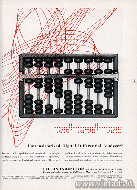 Untransistorized Digital Differential Analyzer?

The abacus has qualities much