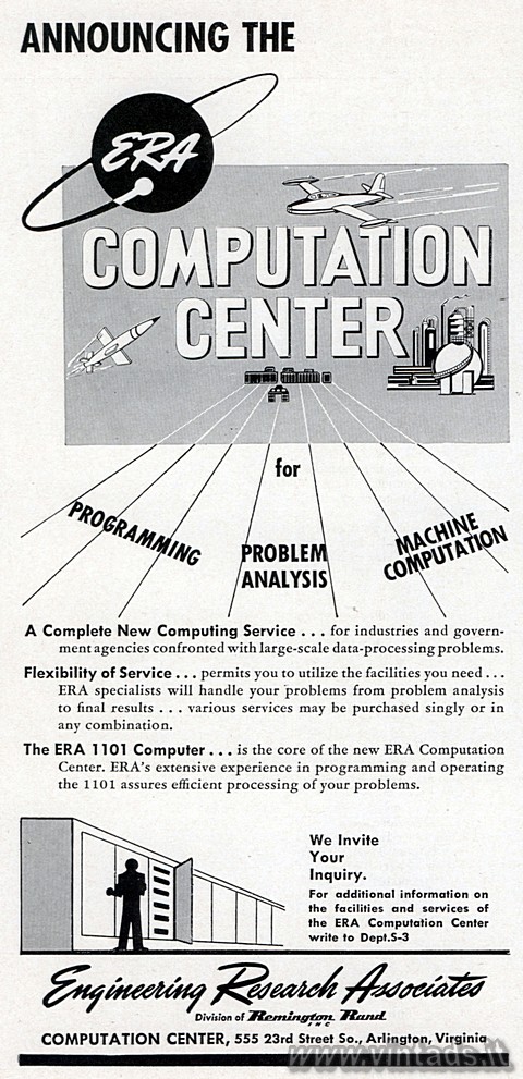 Announcing the ERA Computation Center
for Programming, Problem Analysis, Machin