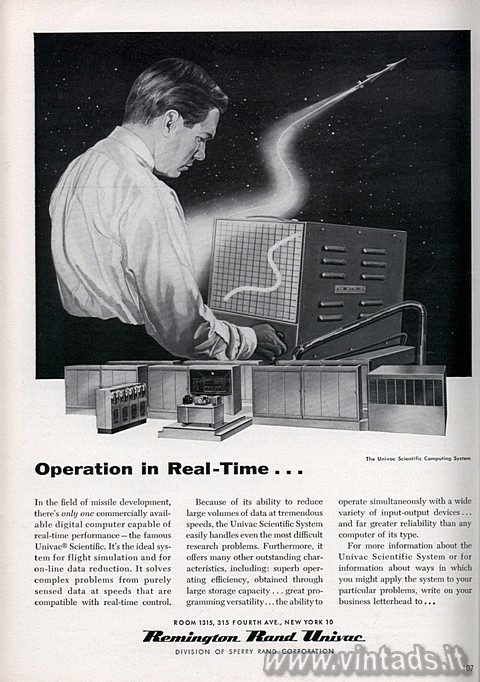 2322x3297 JPG Operation in Real-Time . . .
The UNIVAC scientific computing system
In the f