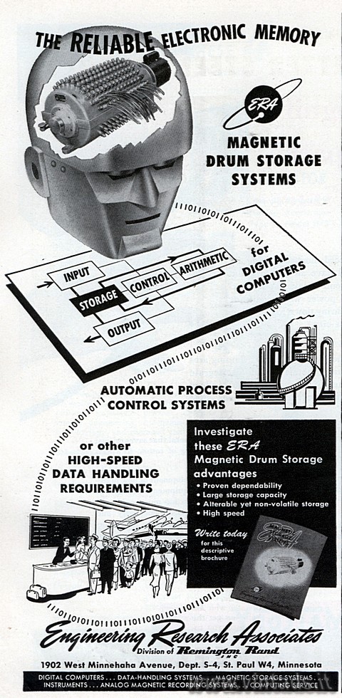 The RELIABLE Electronic Memory
ERA MAGNETIC DRUM STORAGE SYSTEMS
AUTOMATIC PRO