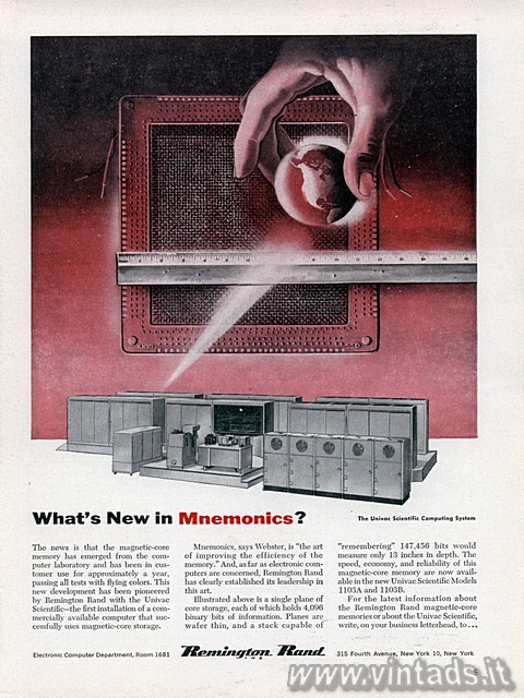 What’s New in Mnemonics?
The UNIVAC scientific computing system

The news is 