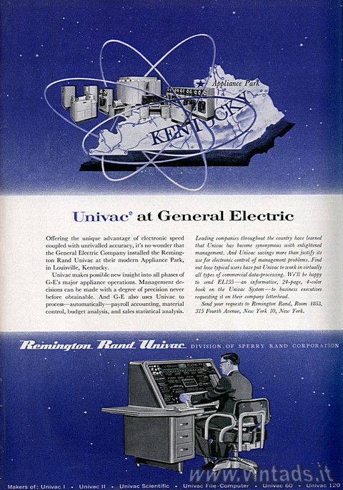 2342x3351 JPG Univac at General Electric
Offering the unique advantage of electronic speed c