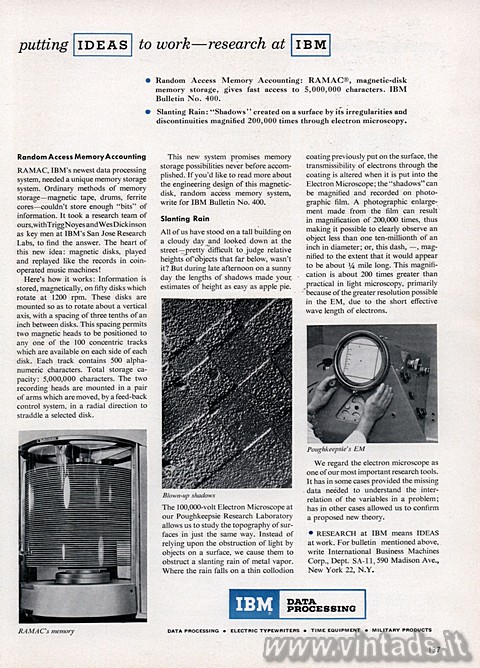 putting IDEAS to work - research at IBM
	Random Access Memory Accounting: RAMA